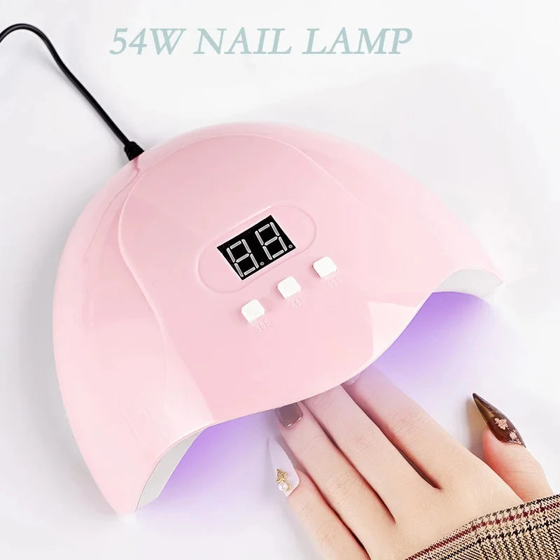 54W 18 Led Lights Dryer For Manicure Ultraviolet Lamp Nail Tools Machine Uv Professional Material Nails Drying Dry Heat Lamps