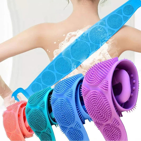4/2/1PCS Body Sponge Silicone Brushes Bath Towels Scrubber Rubbing Back Peeling Massage Shower Belt Extended Skin Clean Brushes