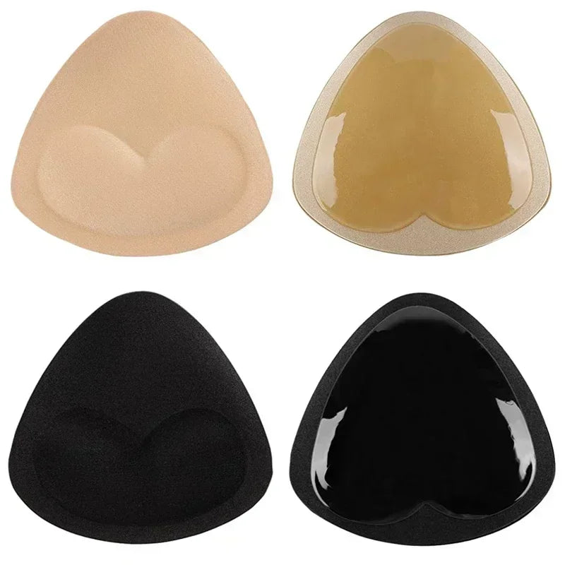 1-2pairs Silicone Bra Inserts Breast Pads Sticky Push-up Women Bra Cup Thicker Nipple Cover Patch Bikini Inserts for Swimsuit