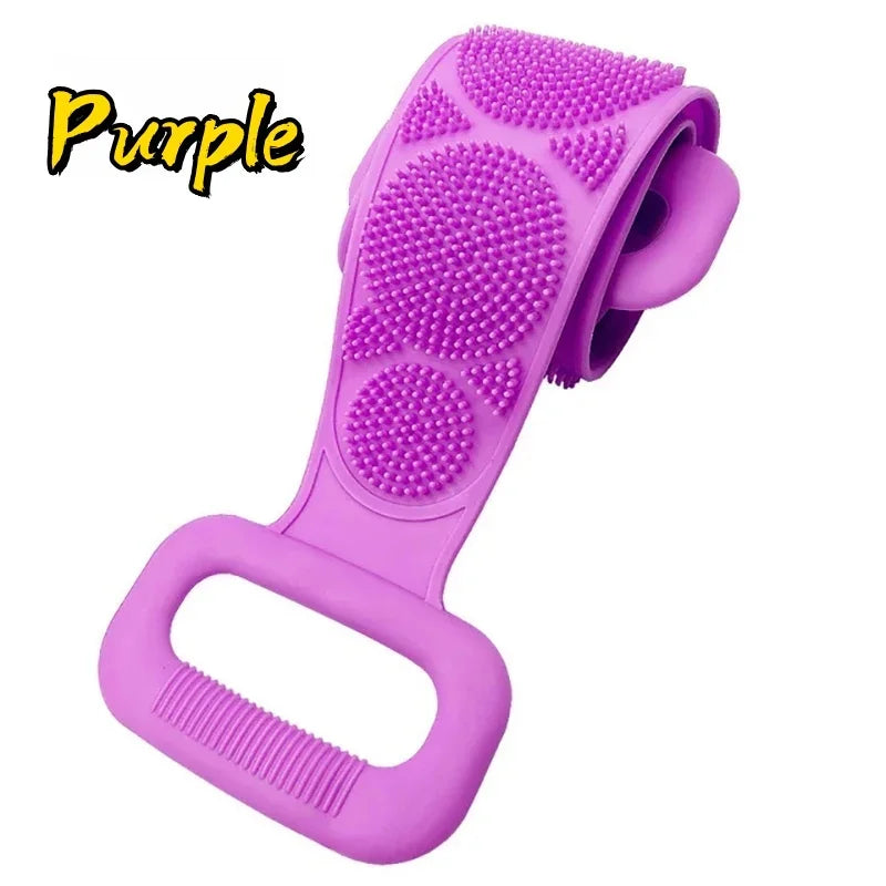 4/2/1PCS Body Sponge Silicone Brushes Bath Towels Scrubber Rubbing Back Peeling Massage Shower Belt Extended Skin Clean Brushes