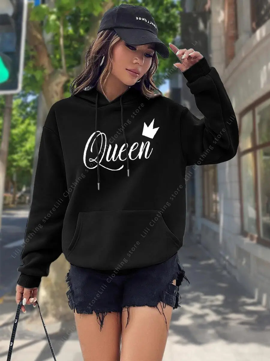Women's Hoodie High quality Tops Fashion Aesthetic Sweatshirt Streetwear Y2k Clothes Women Pullover Hoodies Pink Light Blue