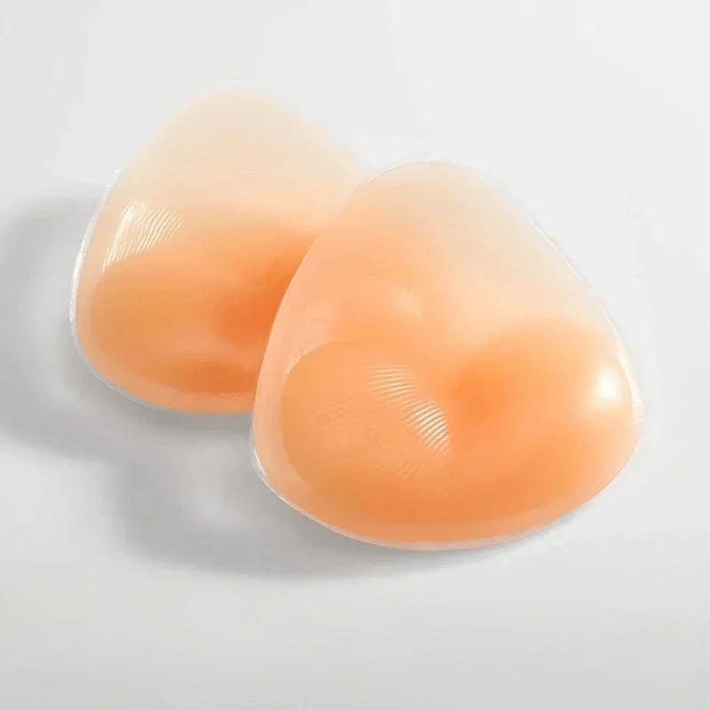 1-2pairs Silicone Bra Inserts Breast Pads Sticky Push-up Women Bra Cup Thicker Nipple Cover Patch Bikini Inserts for Swimsuit