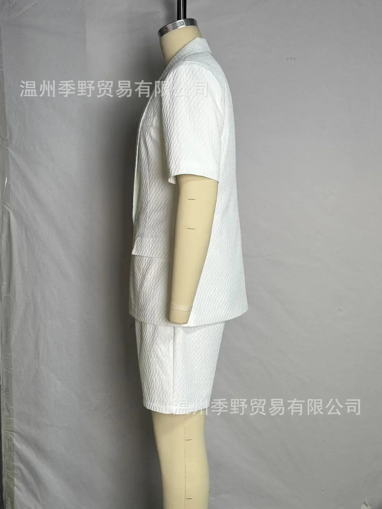 Men Suit Set Summer British Style Solid Color Short Sleeve Male Outfit Slim Breathable Business Wedding Man 2-piece Suit
