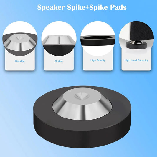 4/8pcsSpeaker Spikes Stand Floor Protectors stainless steel AMP DAC Speaker Stand Base Pad Isolation Feet Improve Sound 39x13mm