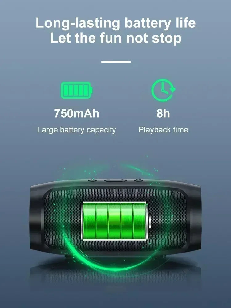 Speakers Wireless Stereo HD Sound Bluetooth 5.0 Portable IP65 Waterproof AUXLong Battery Dual PairingDurable TravelOutdoor