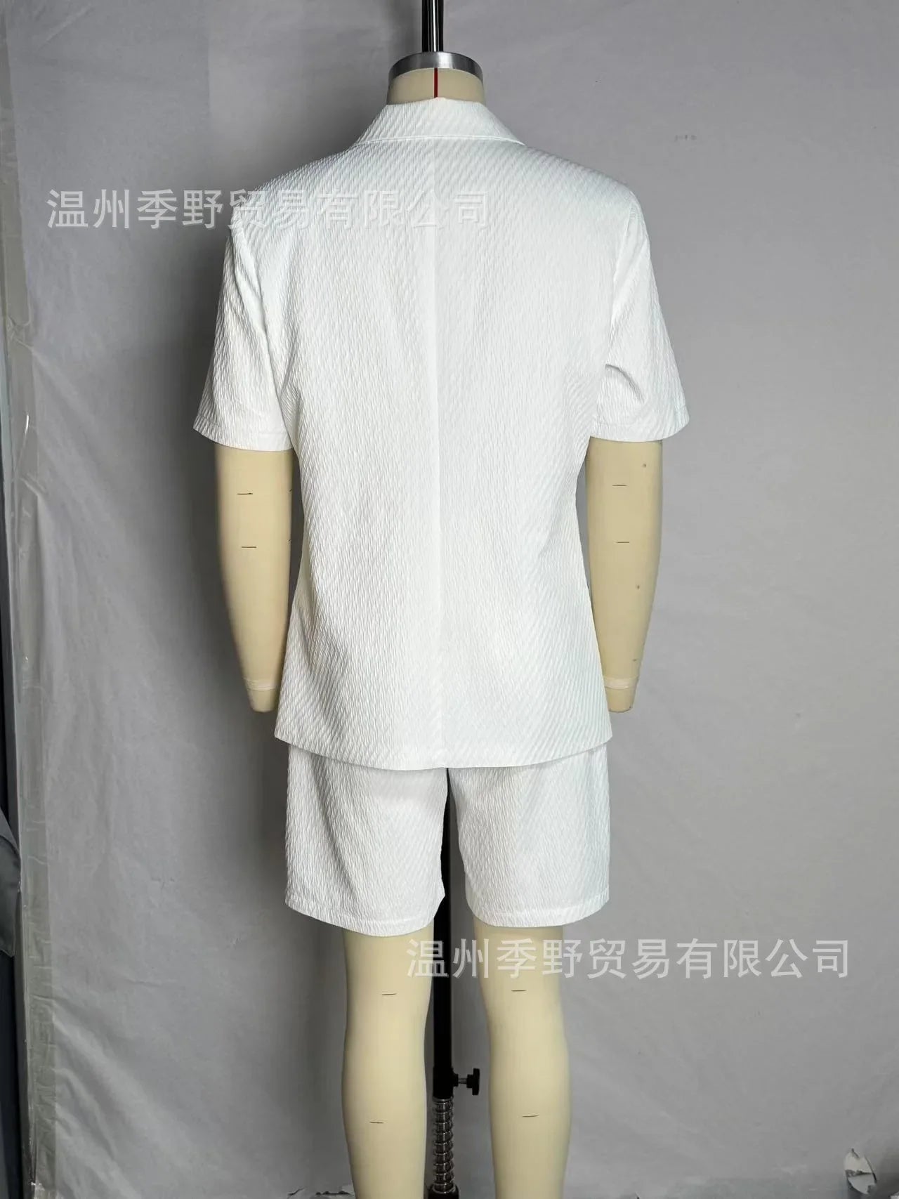Men Suit Set Summer British Style Solid Color Short Sleeve Male Outfit Slim Breathable Business Wedding Man 2-piece Suit