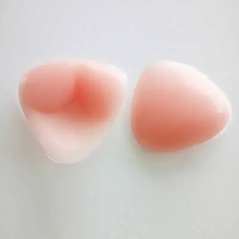 1-2pairs Silicone Bra Inserts Breast Pads Sticky Push-up Women Bra Cup Thicker Nipple Cover Patch Bikini Inserts for Swimsuit