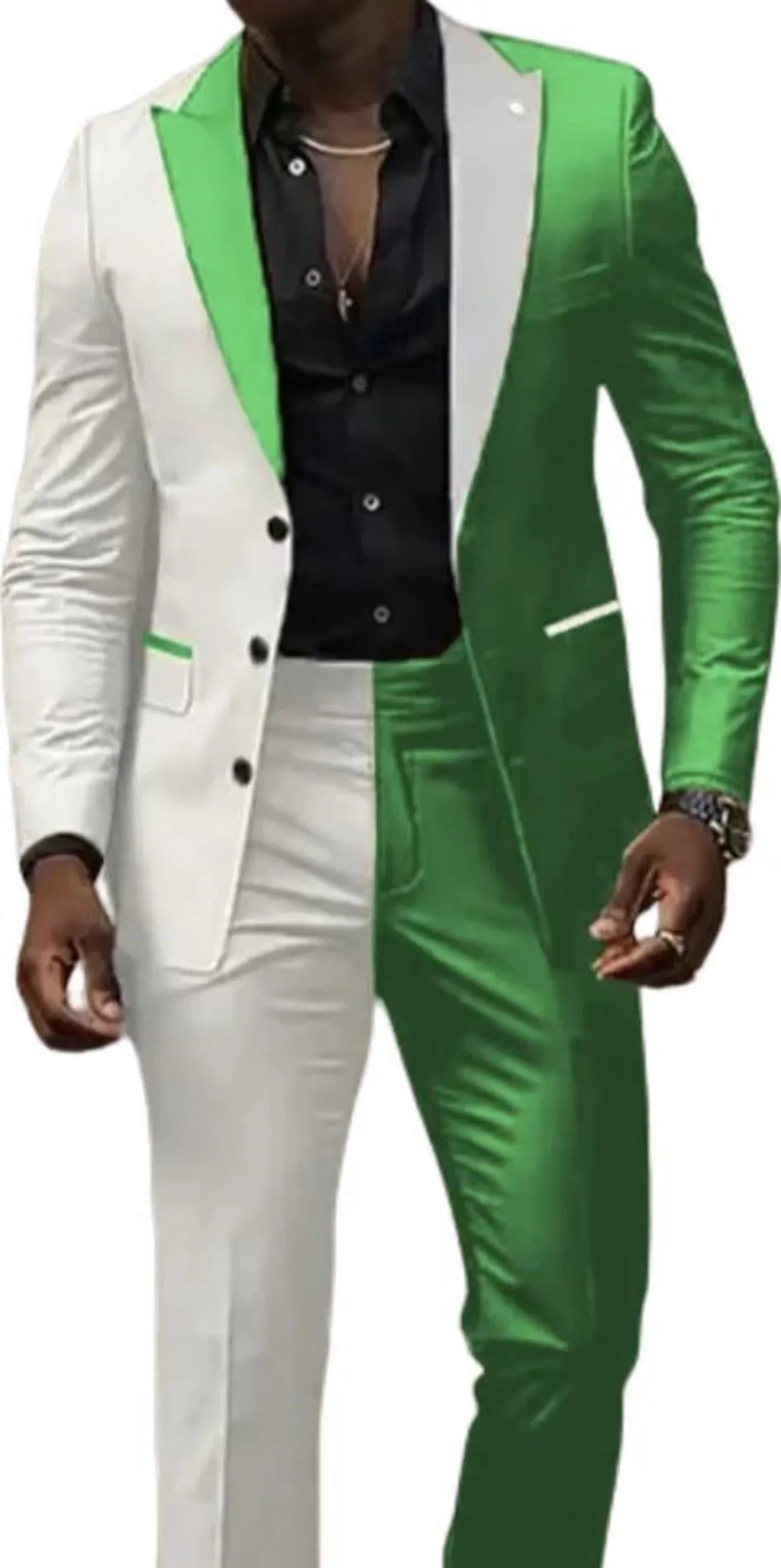 Two Color Panels for A  Men's Suits，Tailor-made Suits，2 Pieces Blazer and Pants Set，Single Breasted，for Summer Beach，Groomsmen