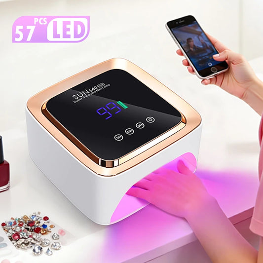 DianaBeauty UV Nail Lamp 57 LEDs Rechargeable Cordless Nail Dryer with 3 Timer Settings and Large Touch Screen UV Lamp for Nails
