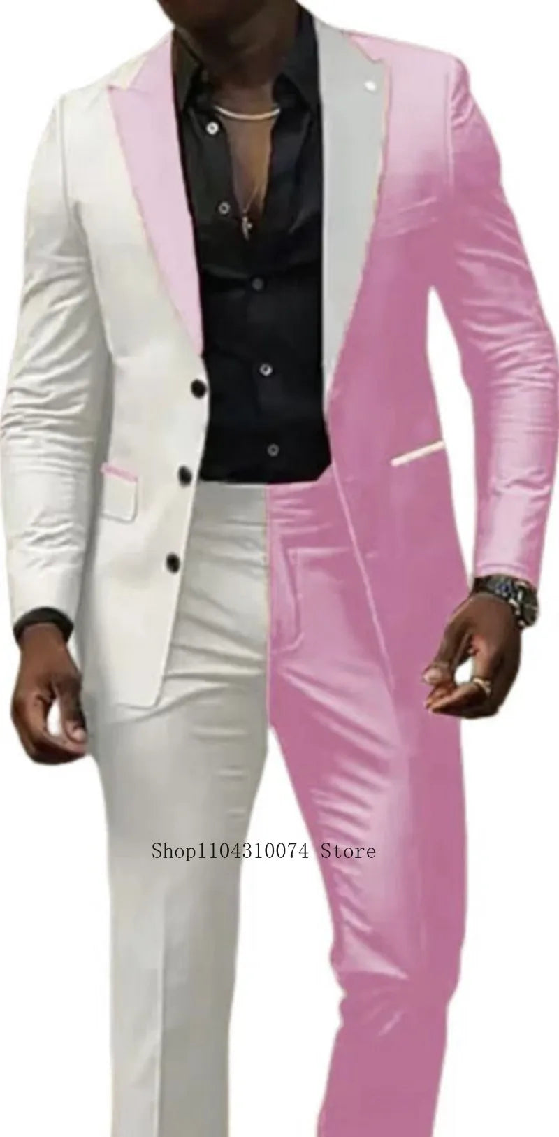 Two Color Panels for A  Men's Suits，Tailor-made Suits，2 Pieces Blazer and Pants Set，Single Breasted，for Summer Beach，Groomsmen