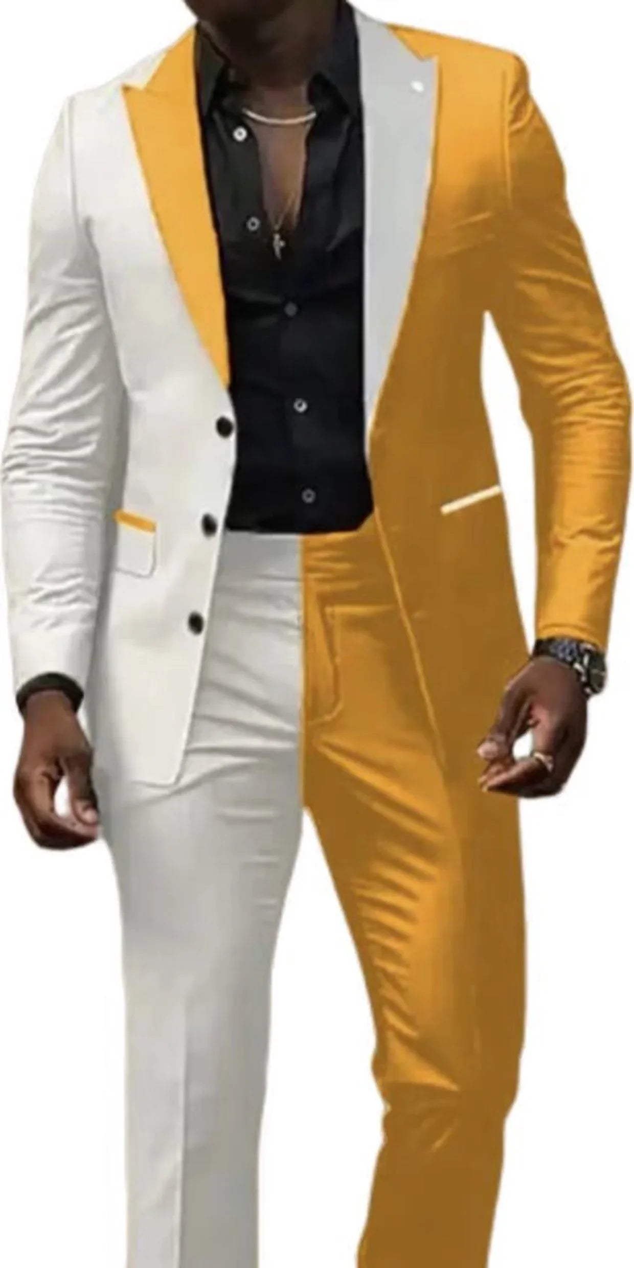 Two Color Panels for A  Men's Suits，Tailor-made Suits，2 Pieces Blazer and Pants Set，Single Breasted，for Summer Beach，Groomsmen